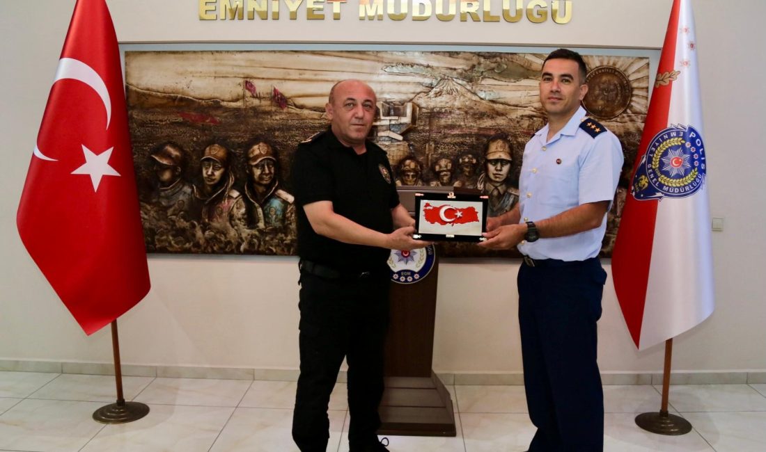 Radar Kıta Komutanı Ateş’ten Emniyet Müdürüne veda ziyareti Aksaray’da görev süresini tamamlayan
