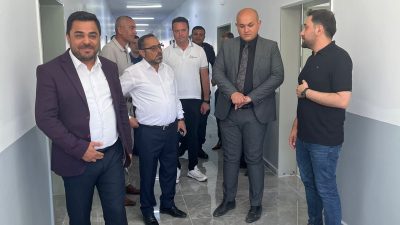 Ağaçören Kaymakamı Metin Korkmaz, Belediye Başkanı Kemal Salman  ve beraberindeki