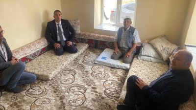 Sultanhanı Kaymakamı Bilal Göksun, ilçede ikamet eden vatandaşları ziyaret ederek