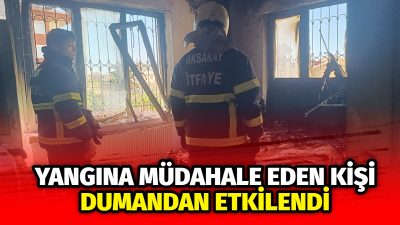 Aksaray'da bir apartmanın giriş katında yangın çıktı. Çıkan yangına