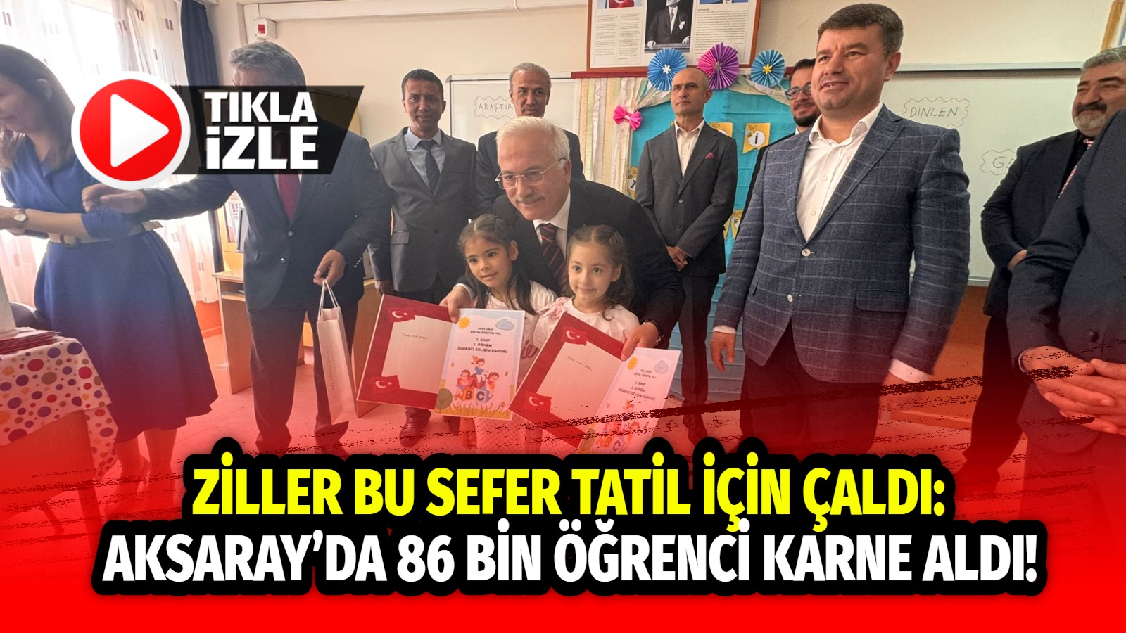 Akhisar Köyü Necip Münire Önemli İlkokulu’nda karne heyecanı yaşandı. Minik