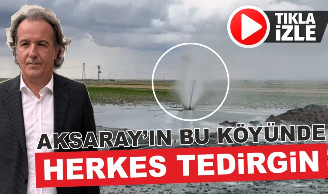 Aksaray merkeze bağlı kutlu Köyü’nde bir tarım arazisinde yeraltından çıkan