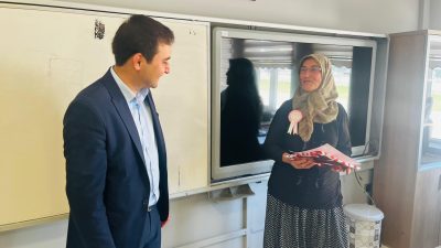 Aksaray’ın Eskil ilçesinde, Halk Eğitim Merkezi bünyesinde düzenlenen okuryazarlık kursu,