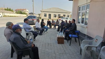 Sultanhanı Kaymakamı Bilal Göksun, yaklaşan Kurban Bayramı öncesinde Yeşiltömek Köyü’nü