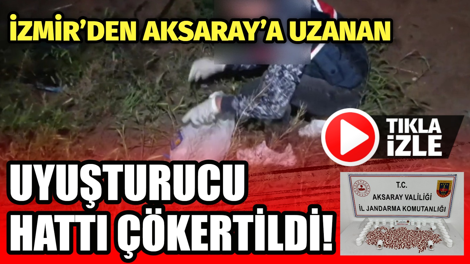 Aksaray’da Jandarma Komutanlığı ekipleri tarafından yürütülen operasyon sonucunda iki şüphelinin