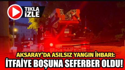 Aksaray’da yangın ihbarıyla harekete geçen itfaiye ekipleri, yoğun trafiği aşarak