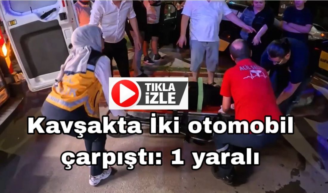 Aksaray’da iki otomobilin kavşakta çarpıştığı kazada, kadın sürücü yaralandı. Kazaya
