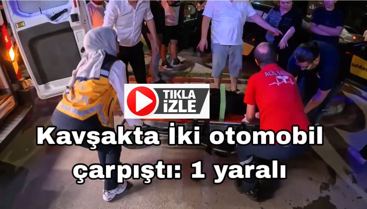 Aksaray’da iki otomobilin kavşakta çarpıştığı kazada, kadın sürücü yaralandı. Kazaya
