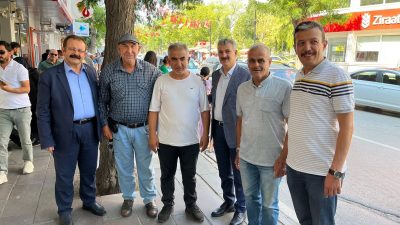Milletvekili Altınsoy, İl Başkanı Aktürk ve İlçe Başkanı Gür şehir