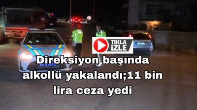 Aksaray’da 0.80 promil alkollü çıkan sürücüye 11 bin 434 TL