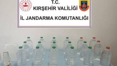 Kırşehir'de jandarma ekipleri tarafından düzenlenen operasyonda kaçak alkol üretiminde kullanılan