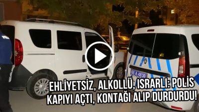 Aksaray’da ehliyeti 2 yıl önce alınan alkollü sürücü, aynı muayenesiz