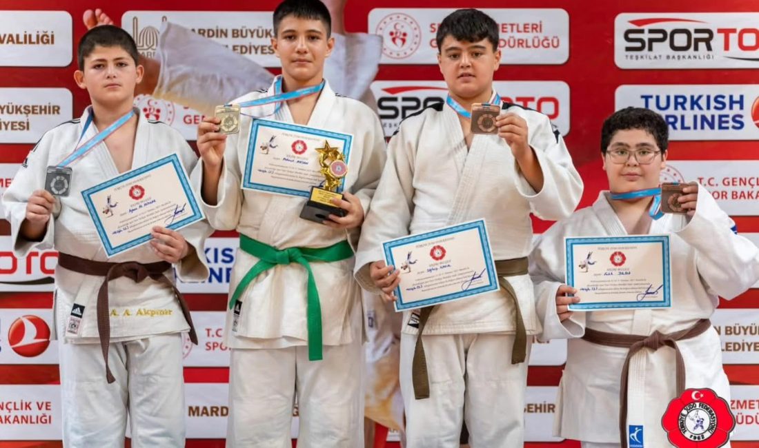 Aksaraylı sporcu Fatih Yıldız, Mardin’de düzenlenen Minikler Türkiye Judo Şampiyonası’nda