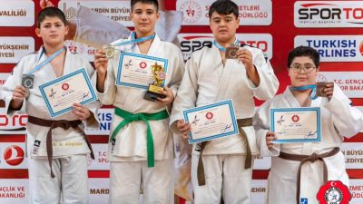 Aksaraylı sporcu Fatih Yıldız, Mardin’de düzenlenen Minikler Türkiye Judo Şampiyonası’nda