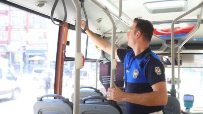 Halk otobüslerinde klima, temizlik ve hijyen denetimleri sürüyor; kurallara uymayanlara