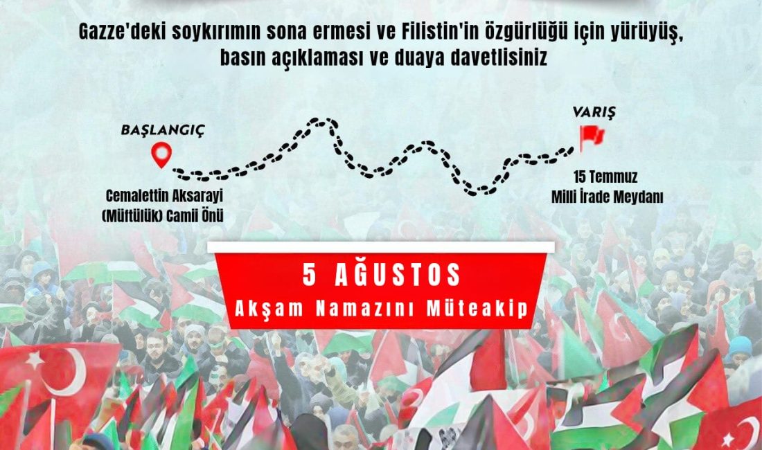 Aksaray’da, İsrail'in gerçekleştiridği soykırıma sessiz kalmamak, Gazze'deki insanlık dışı saldırılara
