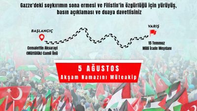 Aksaray’da, İsrail'in gerçekleştiridği soykırıma sessiz kalmamak, Gazze'deki insanlık dışı saldırılara