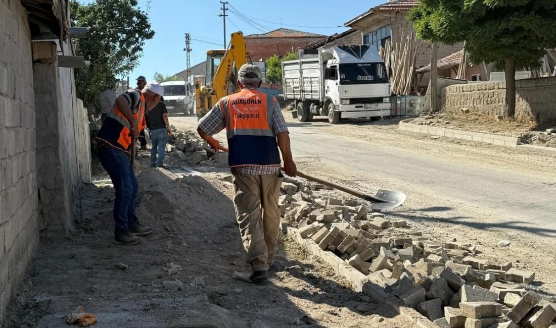 Ağaçören Belediyesi, kent estetiği ve yaya güvenliğini artırmaya yönelik çalışmalarına