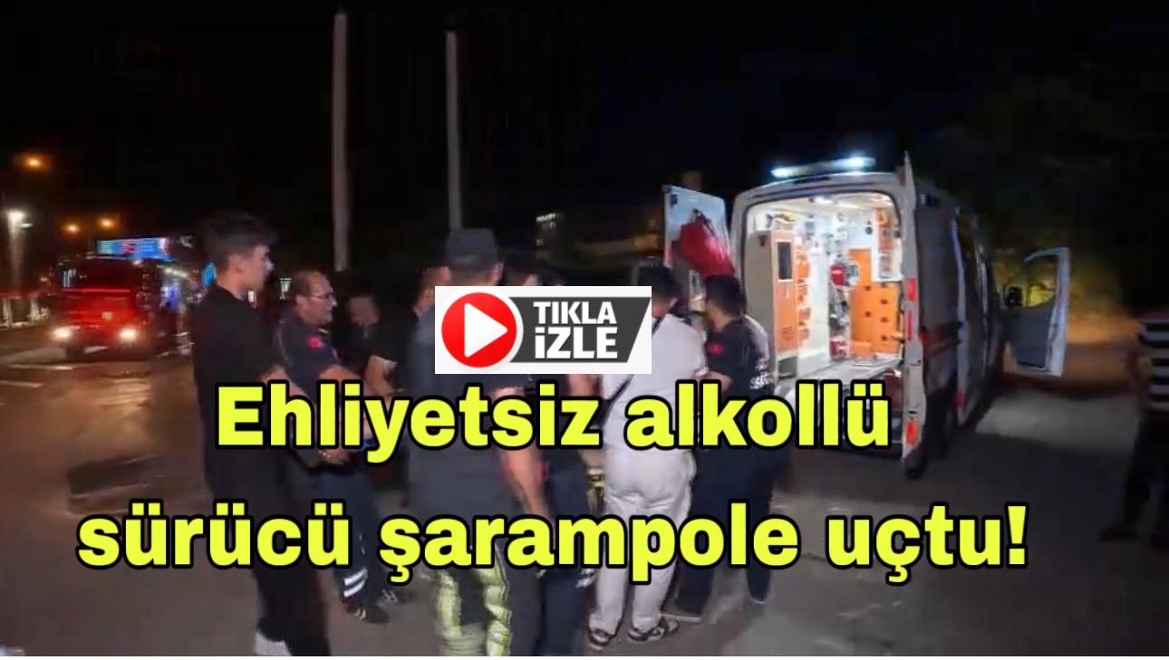 Aksaray’da 1.33 promil alkollü ve ehliyetsiz sürücü şarampole yuvarlandı. Araçta