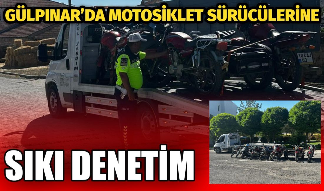 Aksaray’ın Gülağaç ilçesine bağlı Gülpınar beldesinde jandarma trafik ekipleri, motosiklet