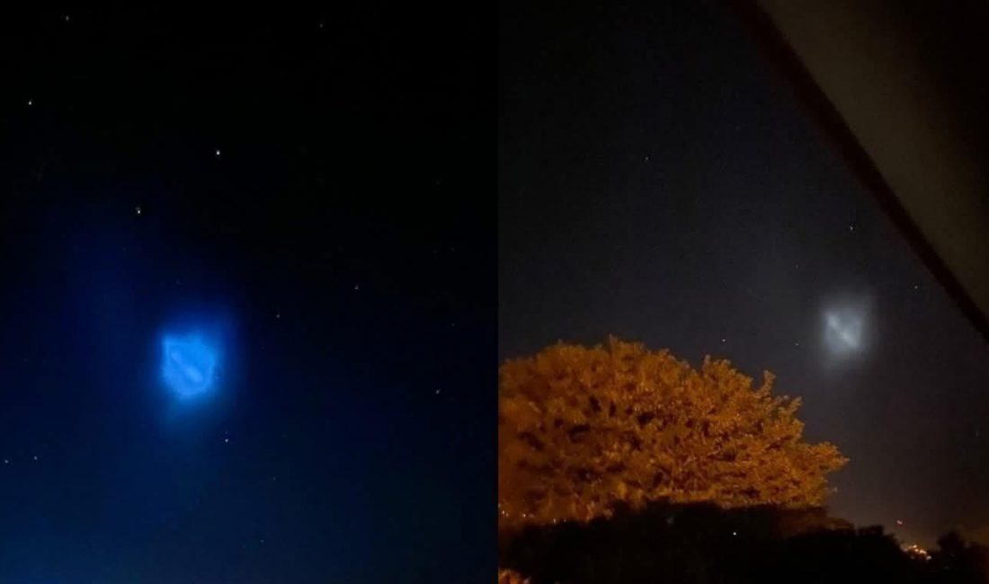 Gökyüzünde parlayan mavi cisim merak uyandırdı! Aksaray dahil birçok şehirde gökyüzünde görülen büyük, parlak cisim vatandaşları