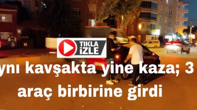 Ereğlikapı Mahallesi’nde 3 Araç Çarpıştı, Mahalleli İsyan Etti
