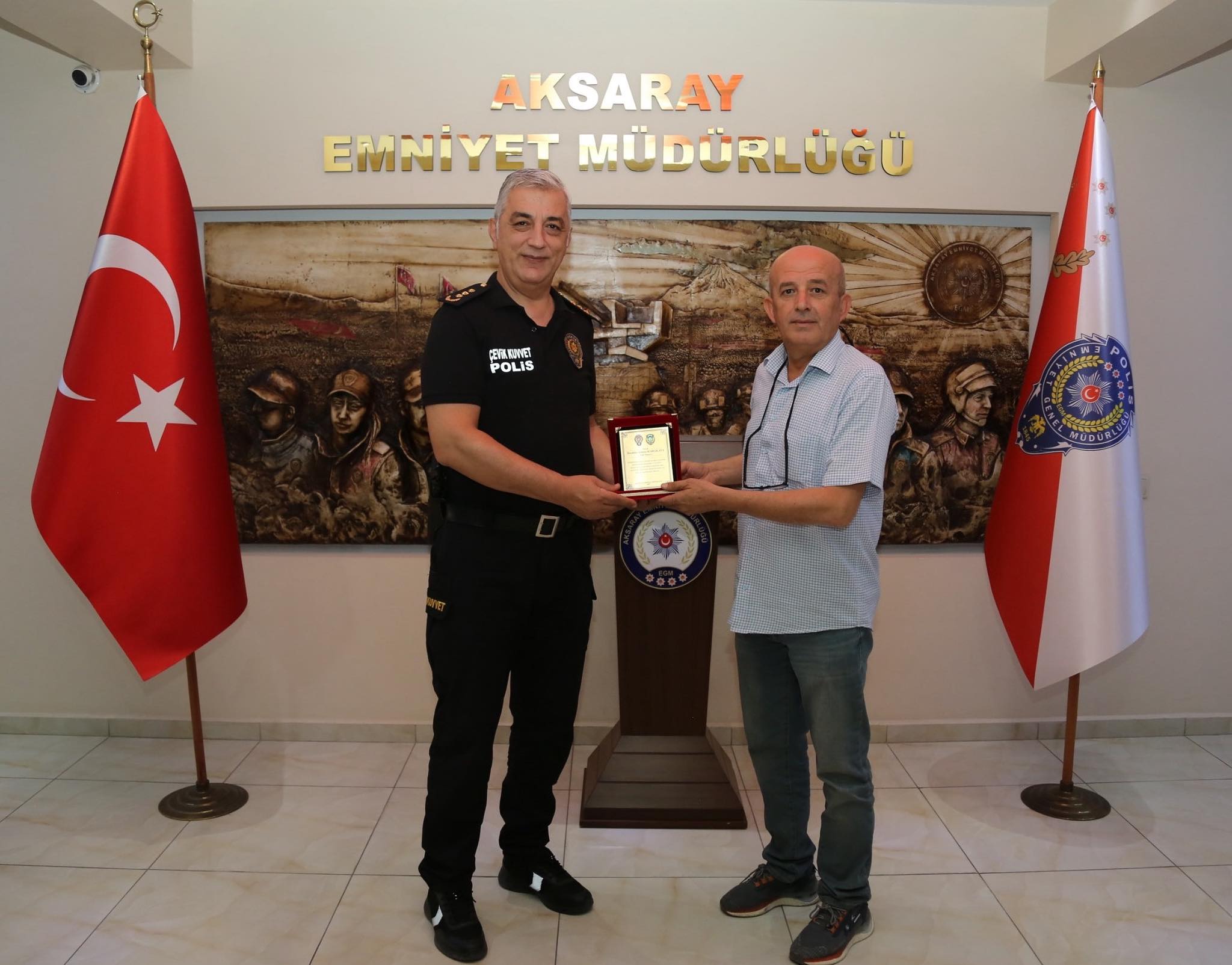 Aksaray İl Emniyet Müdürlüğü kadrosundan emekliye ayrılan Polis Memuru İbrahim