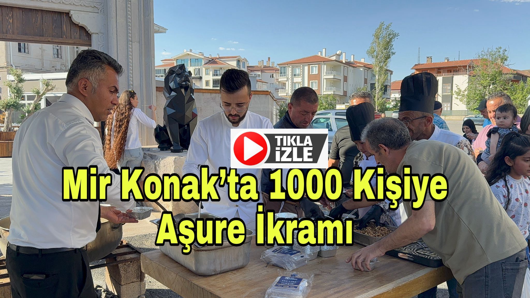 Aksaray’ın sevilen mekânı Mir Konak’ta aşure bereketi yaşandı. 1000 kişiye