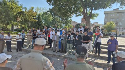 AGD Aksaray Şubesi, Ulu Cami önünde Gazze için toplandı. Ramazan