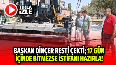 Aksaray Belediye Başkanı Evren Dinçer, Büyük Bölcek Mahallesinde sürdürülen yol