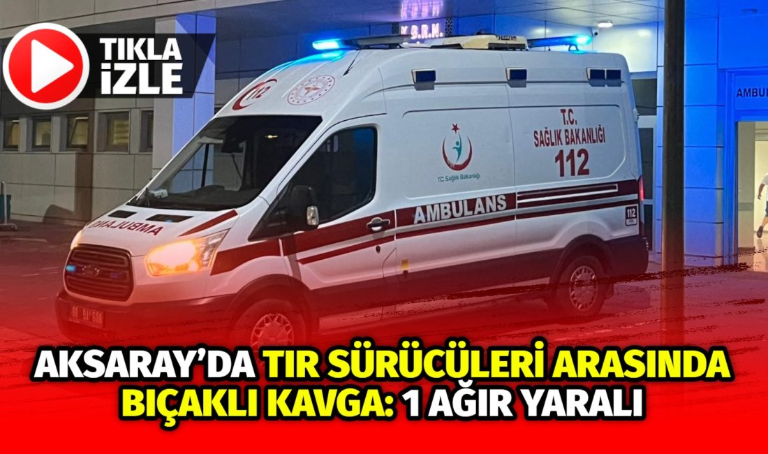 Yol kenarında park eden iki tır sürücüsünün tartışması bıçaklı kavgaya