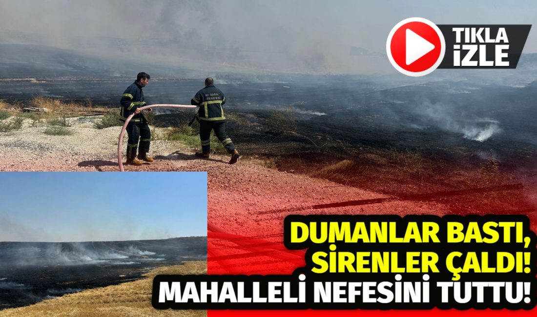Aksaray’da boş arazide çıkan anız yangını mahalleliyi tedirgin etti. İtfaiye