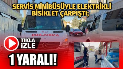 Aksaray’da elektrikli bisiklet ile minibüs çarpıştı. 17 yaşındaki genç sürücü