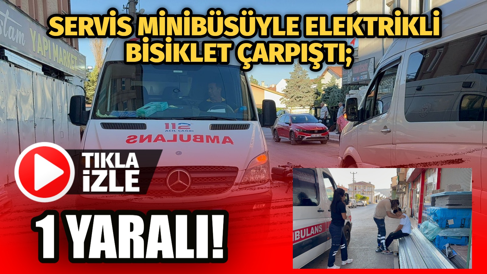 Aksaray’da elektrikli bisiklet ile minibüs çarpıştı. 17 yaşındaki genç sürücü