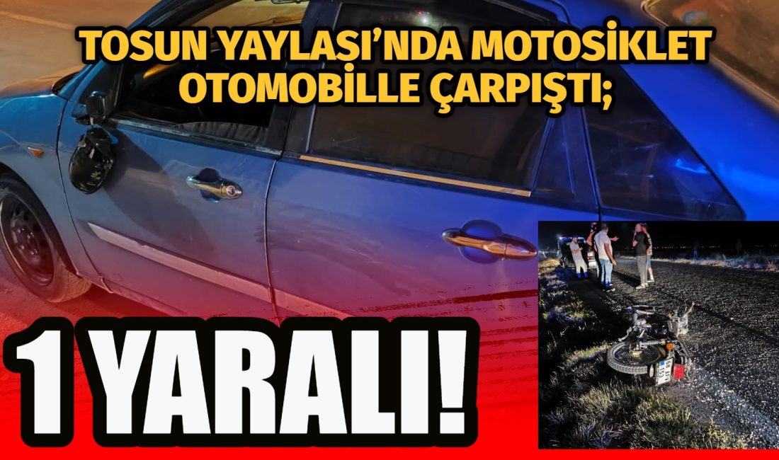 Eskil’de otomobil ile motosikletin çarpıştığı kazada Z. C.D. yaralandı. Yaralı