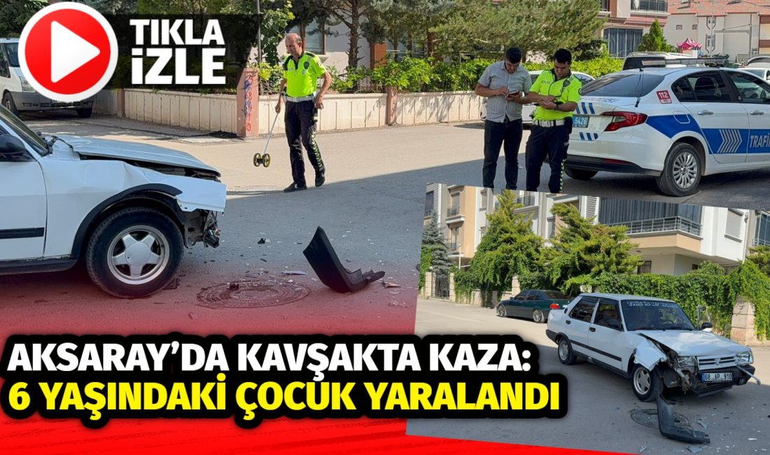 Şamlı Mahallesi’nde iki otomobilin çarpışması sonucu meydana gelen kazada 6