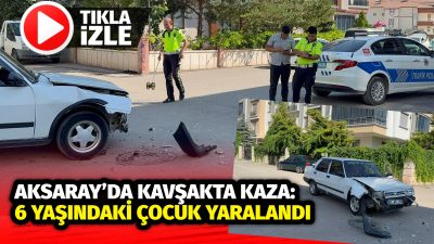 Şamlı Mahallesi’nde iki otomobilin çarpışması sonucu meydana gelen kazada 6