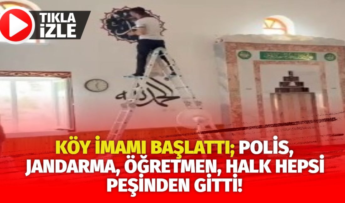 Ağaçören’deki Selimiye Camii, jandarma, öğretmen, polis ve halkın gönüllü desteğiyle