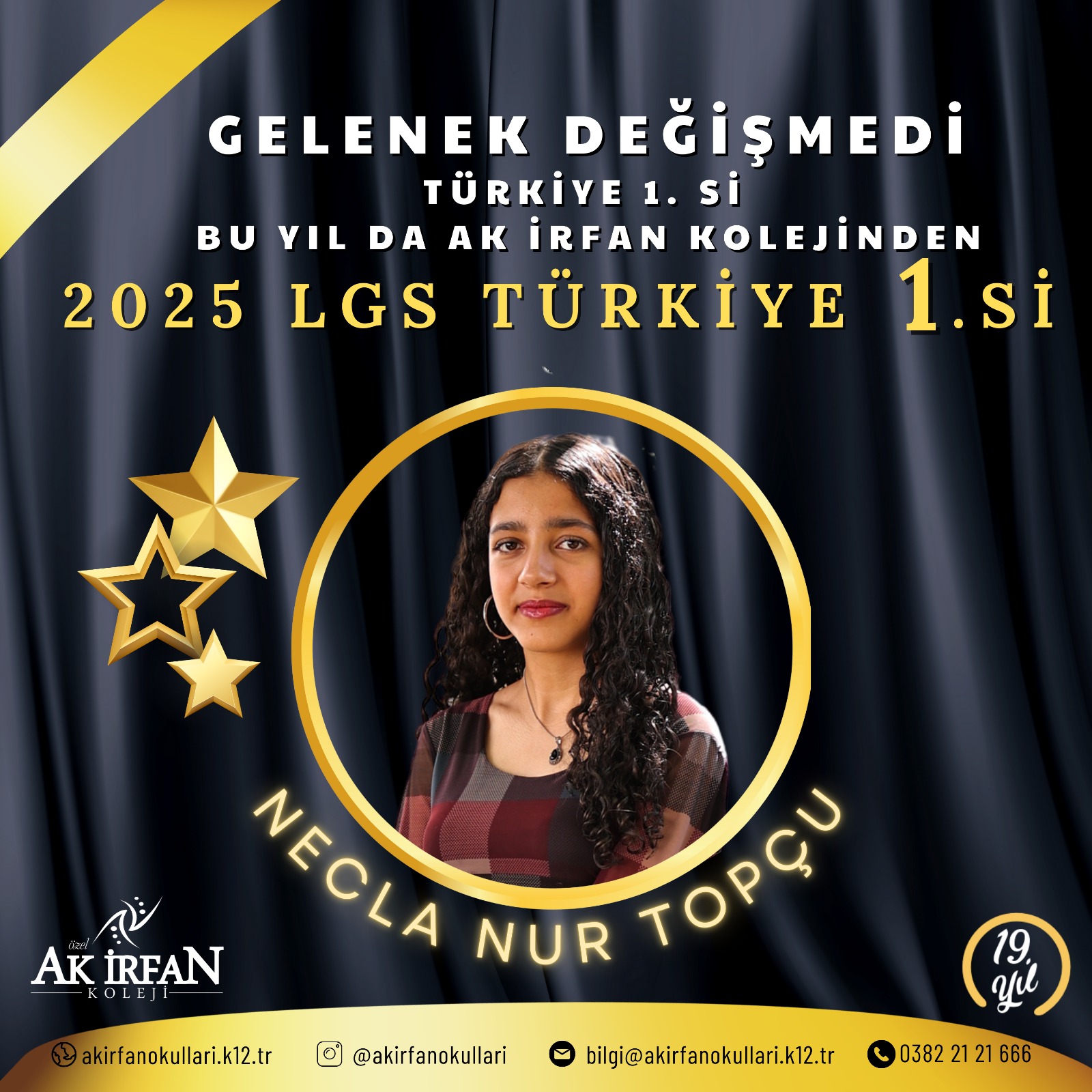 2025 LGS’de tüm soruları doğru yanıtlayan Necla Nur Topçu, Ak