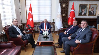 Aksaray Valisi Mehmet Ali Kumbuzoğlu, Ziraat Bankası Bölge Başkanı Mehmet
