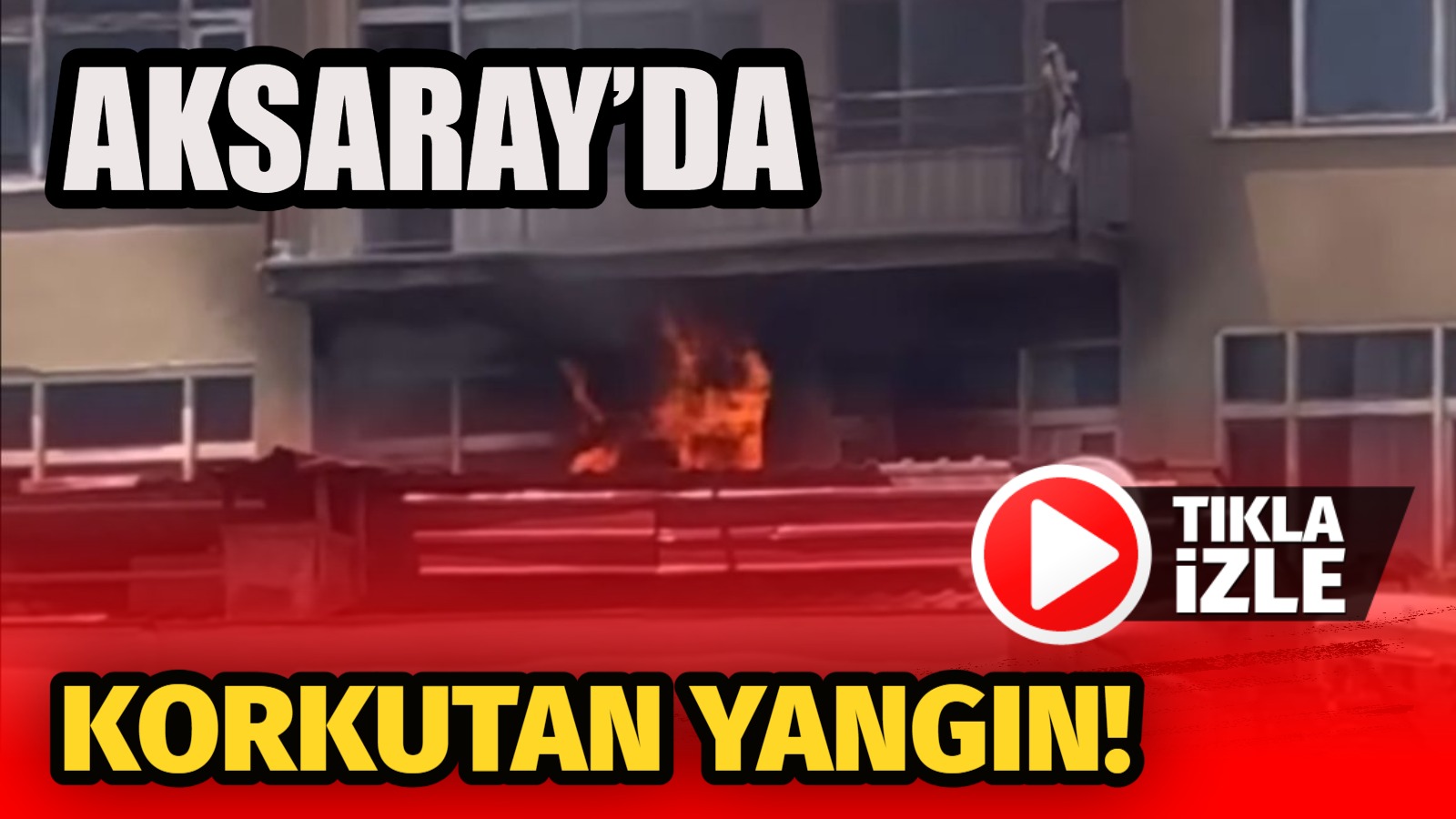 Aksaray Hamidiye Mahallesi’nde bir apartmanın 3. katında çıkan yangın paniğe
