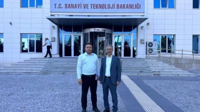 Eskil Belediye Başkanı Mustafa Zavlak, Sanayi ve Teknoloji Bakanlığı’nı ziyaret