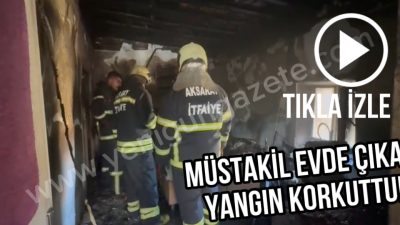 Aksaray’da müstakil evin yatak odasında çıkan yangın kısa sürede söndürüldü.