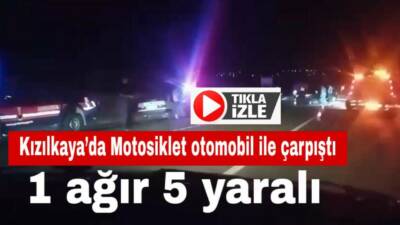 Gülağaç Kızılkaya yolunda motosiklet ile otomobil çarpıştı, motosiklet sürücüsü ağır