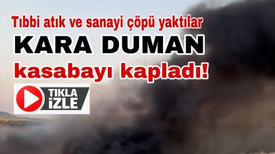 Aksaray merkeze bağlı bir beldenin sınırlarında tıbbi atık ve sanayi