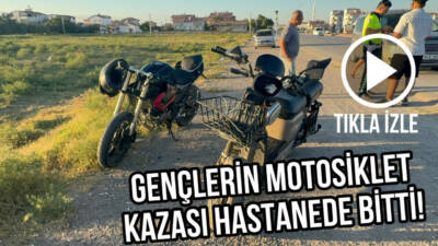 Aksaray’da meydana gelen motosiklet kazasında biri plakasız olmak üzere iki