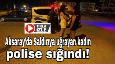 Aksaray Aratol İstiklal Mahallesi’nde iki erkeğin saldırısına uğrayan kadın, polise
