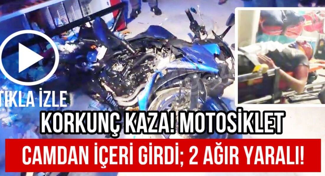 Büyük Bölcek Mahallesi’nde kamyonet ile motosiklet çarpıştı, iki kişi mağaza