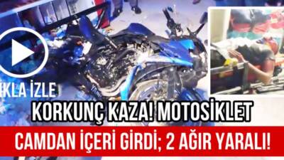 Büyük Bölcek Mahallesi’nde kamyonet ile motosiklet çarpıştı, iki kişi mağaza