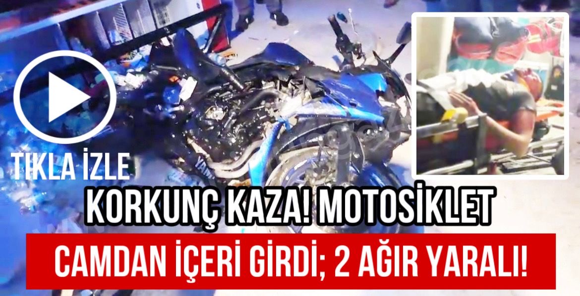 Büyük Bölcek Mahallesi’nde kamyonet ile motosiklet çarpıştı, iki kişi mağaza